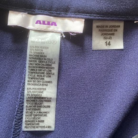 NEW Alia Navy Dressy Straight Pants 14 - Picture 8 of 9
